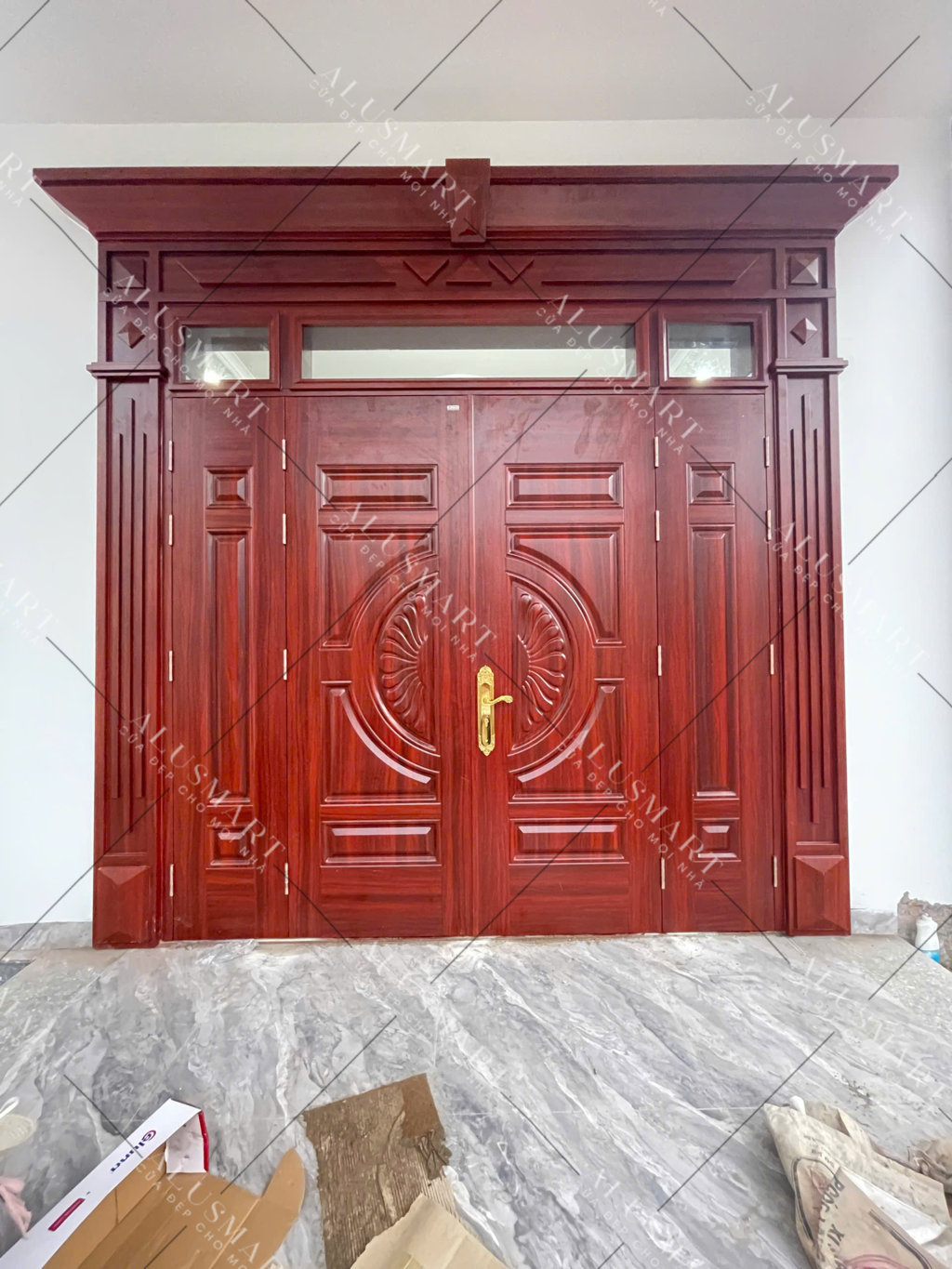 cua thep van go alusmart - hinh 1